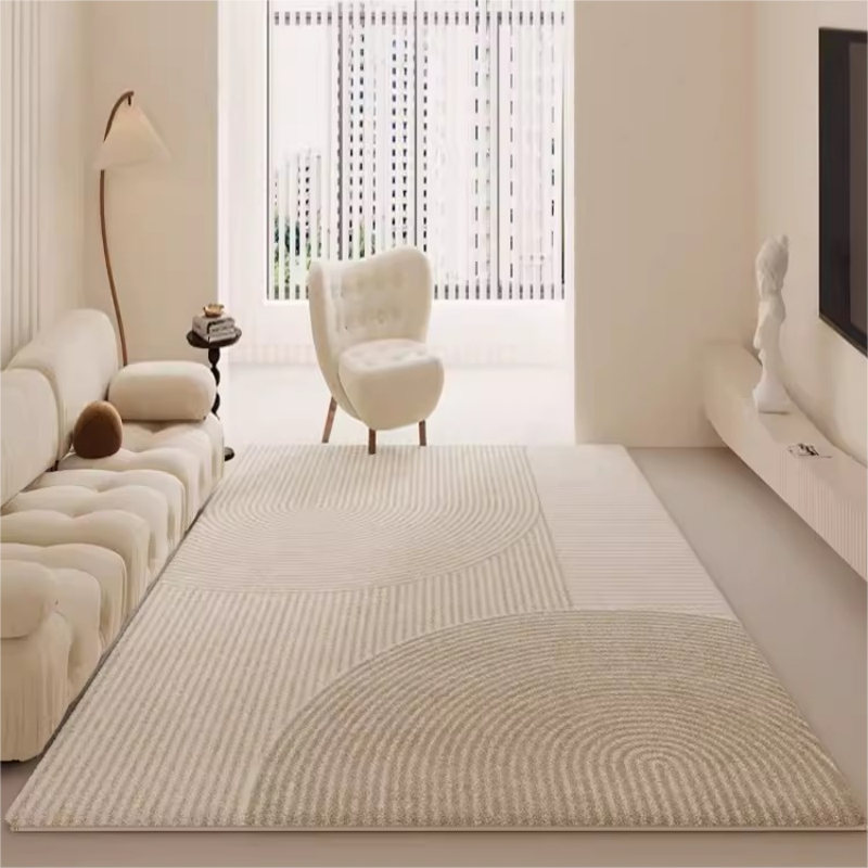 Home Office Rug - VIKAMA Tappeto in flanella stile crema