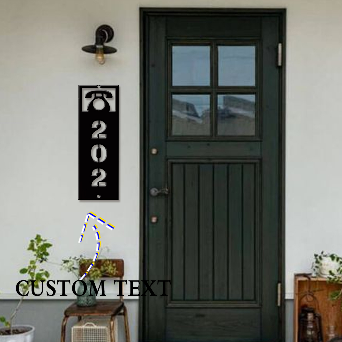 Home Office Windows - Targa personalizzata moderna in metallo con