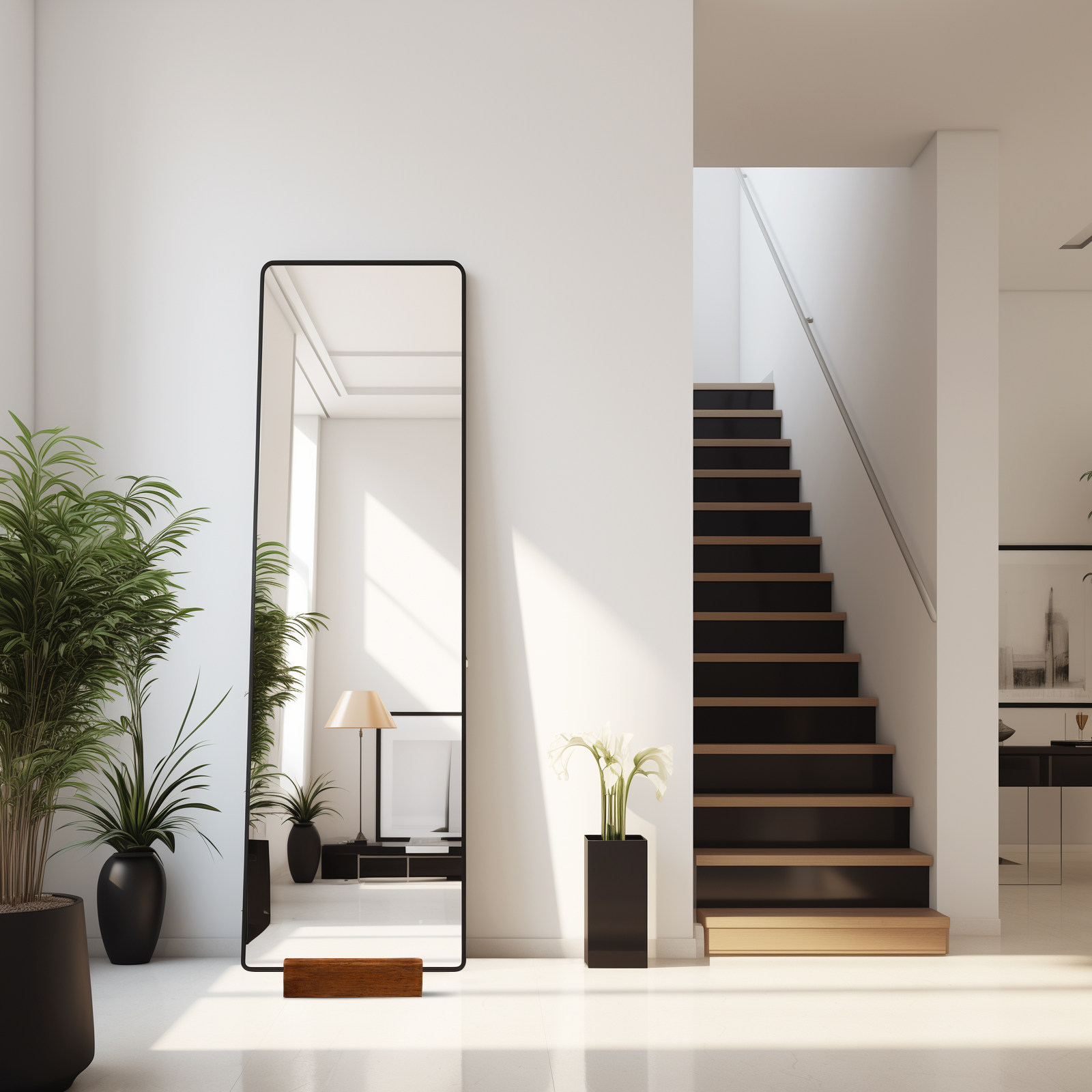 Home Office Studio - Specchio a Figura Intera con Supporto
