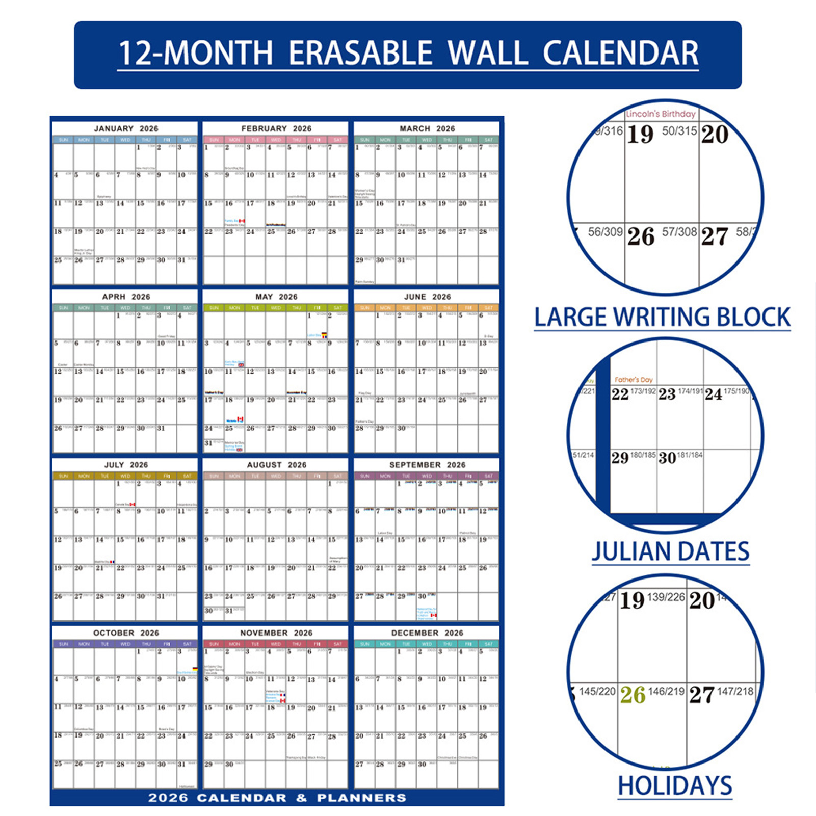 Calendario da parete laminato  - English Home Office recensione e prezzo