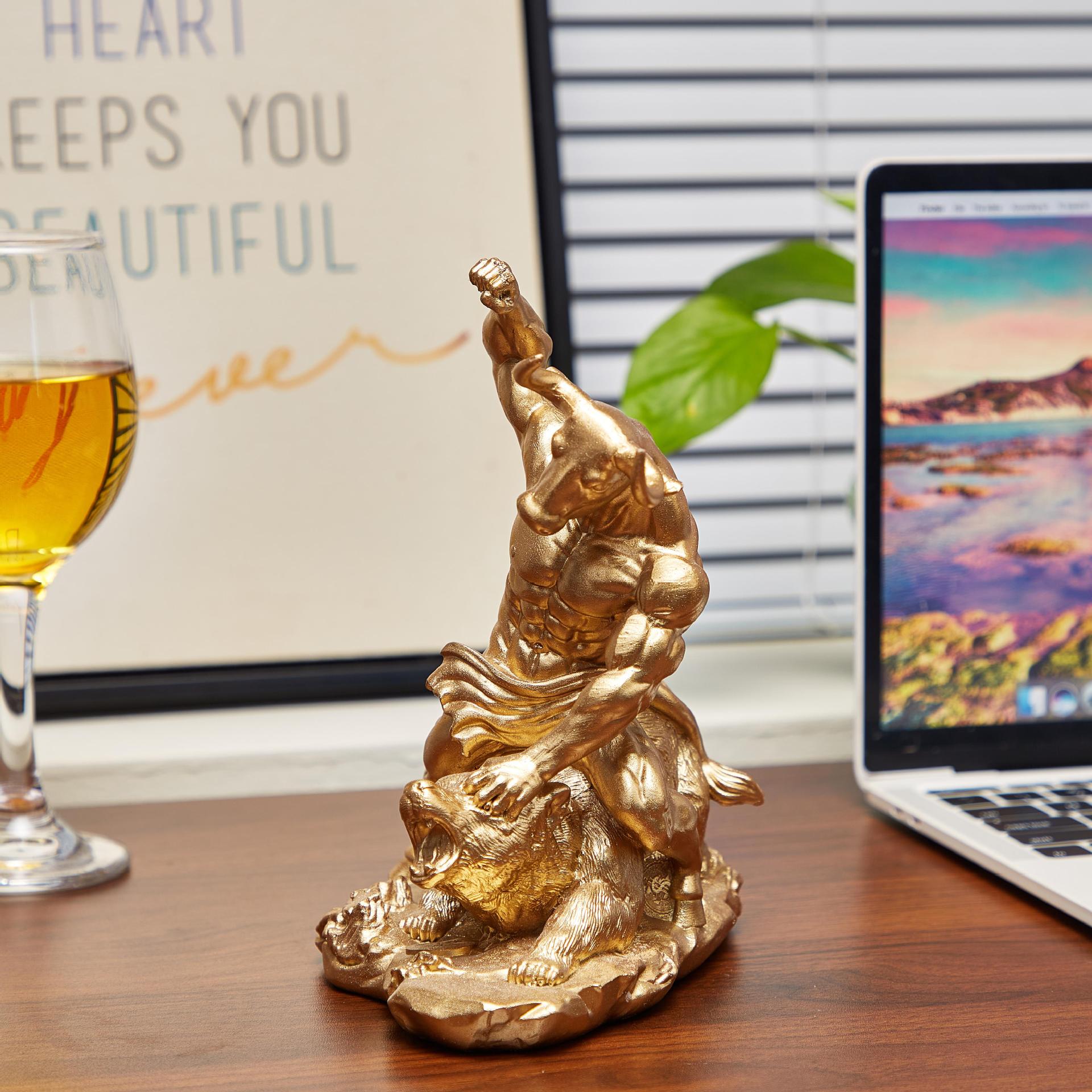 Statua Decorativa in Resina di - Home Office With Bookshelves recensione e prezzo
