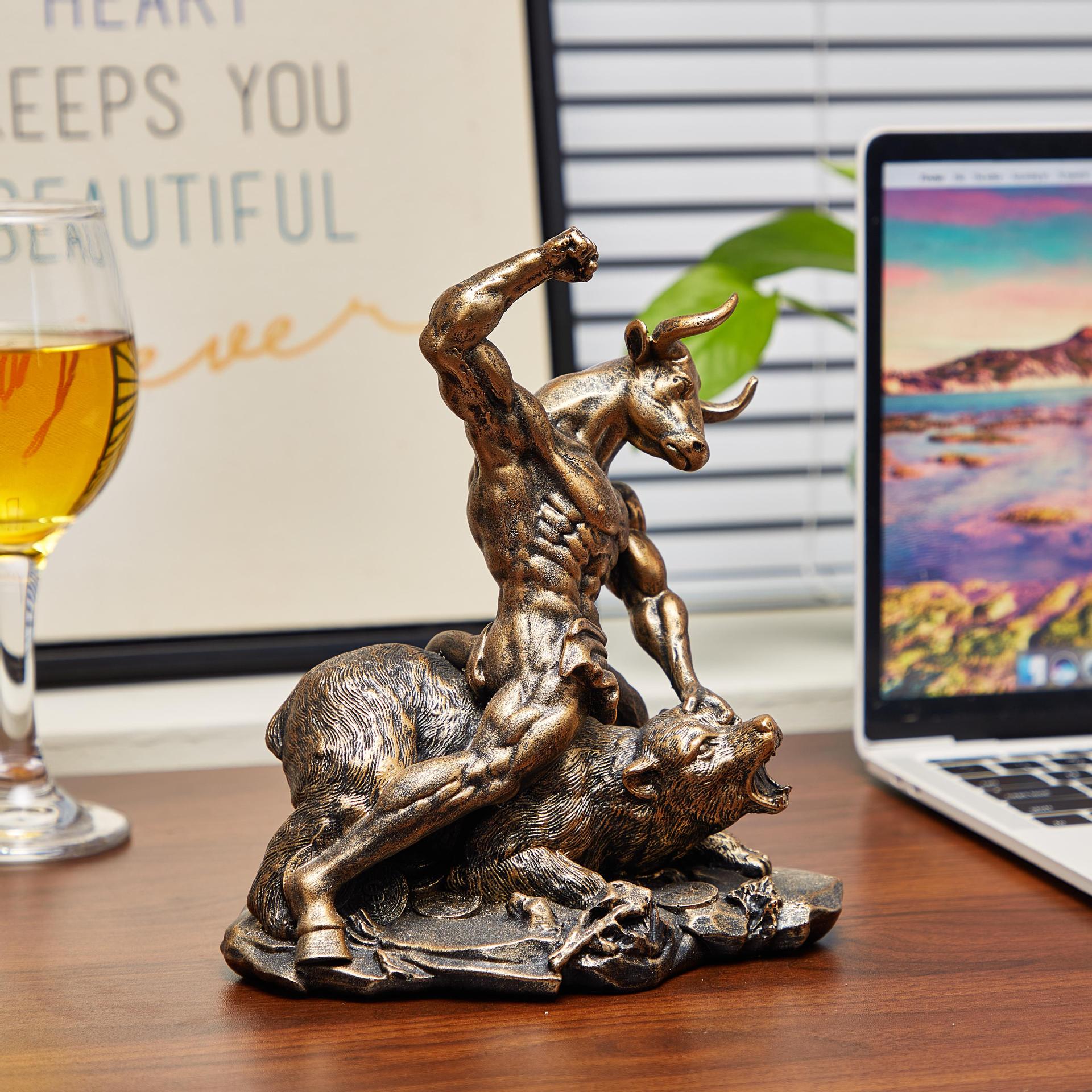 Statua Decorativa in Resina di - Home Office With Bookshelves recensione e prezzo