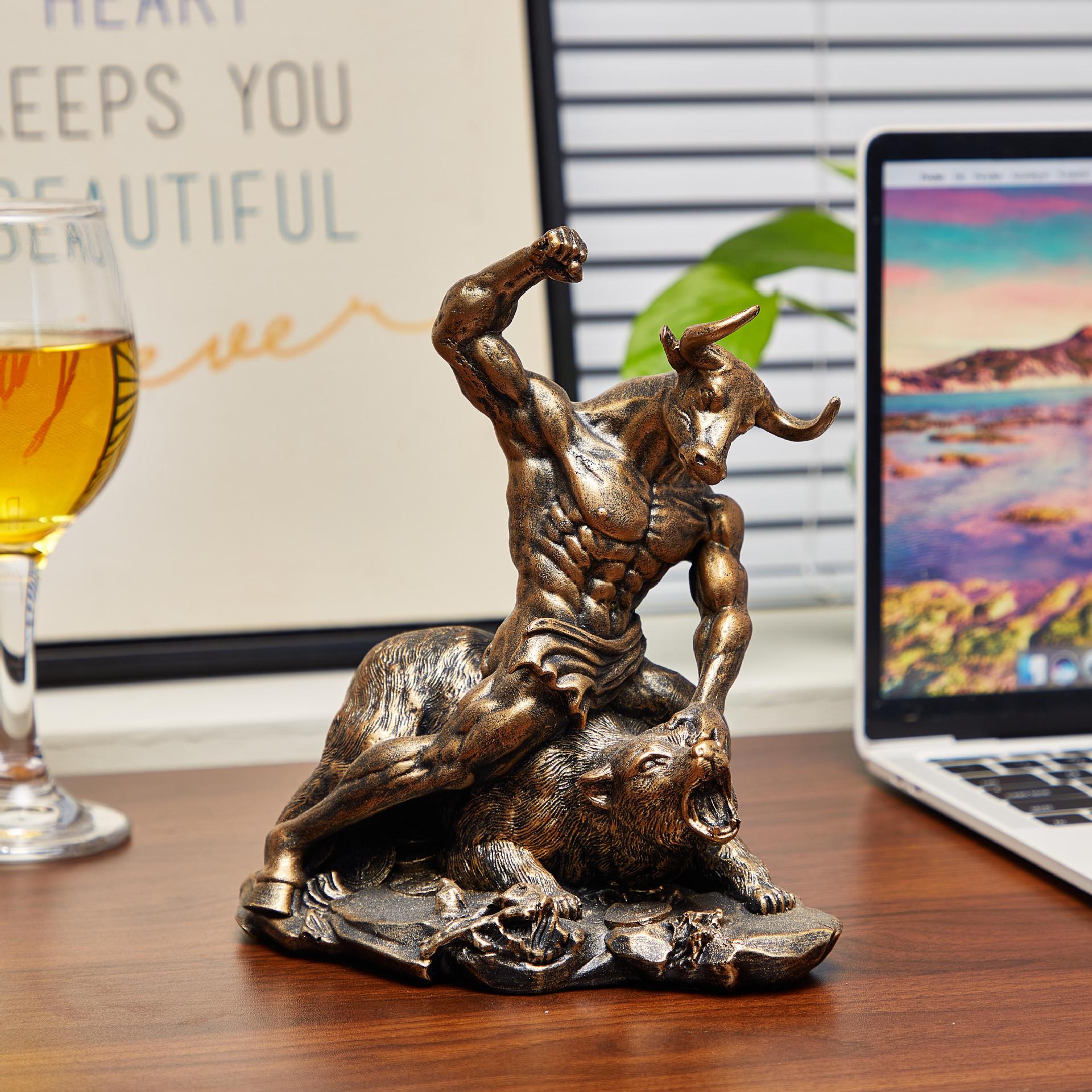 Statua Decorativa in Resina di - Home Office With Bookshelves recensione e prezzo