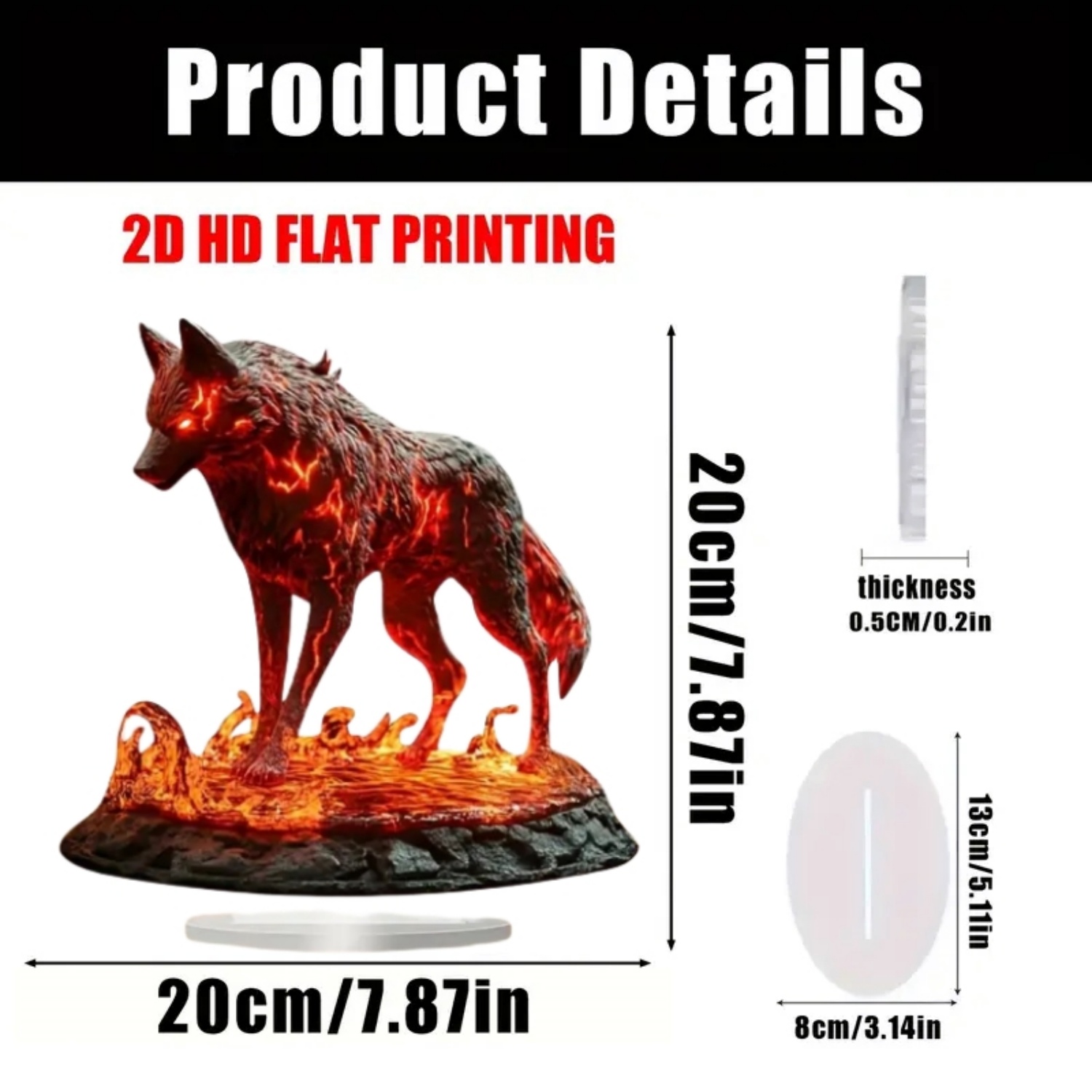Statua di lupo fiamma, statuet - Home Office Studio recensione e prezzo