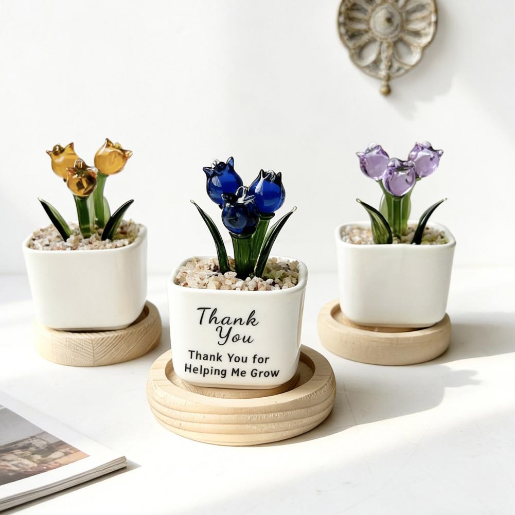 Mini Vaso in Vetro con Decoraz - Home Office With Bookshelves recensione e prezzo