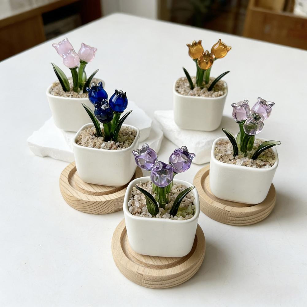 Mini Vaso in Vetro con Decoraz - Home Office With Bookshelves recensione e prezzo