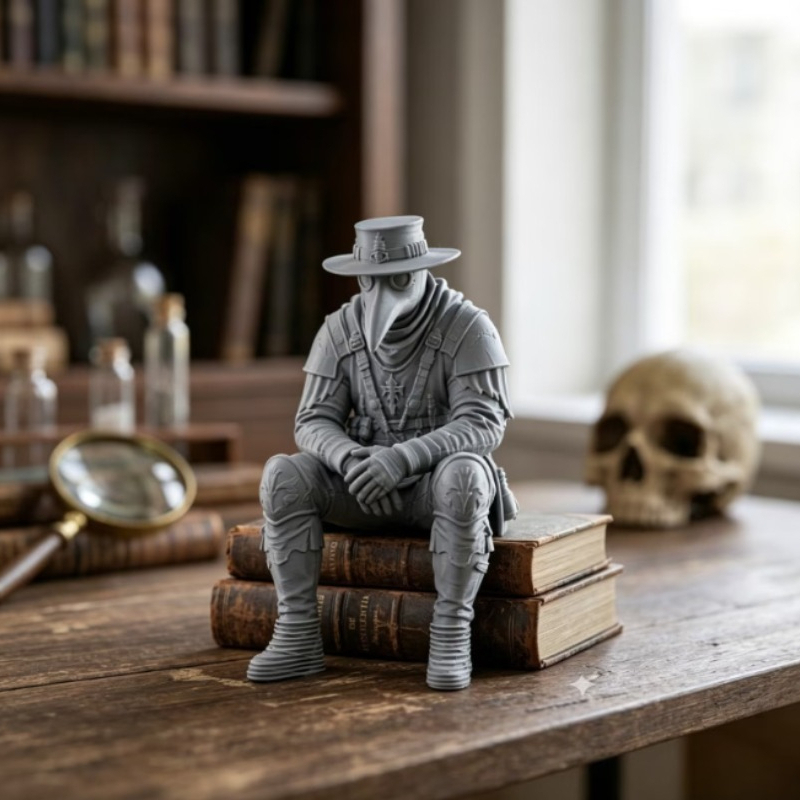 Statuetta del Dottore della Pe - Home Office With Bookshelves recensione e prezzo