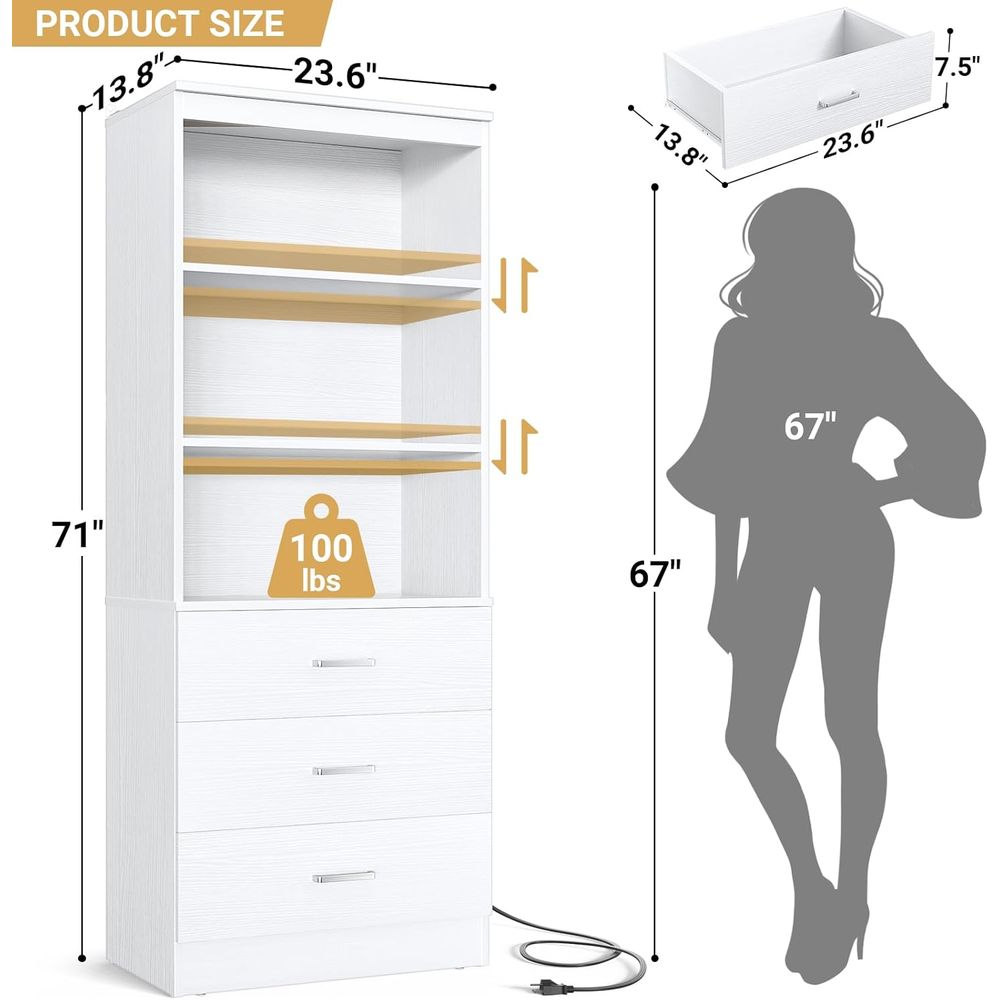 Libreria in Legno Bianco a 6 R - Home Office With Bookshelves recensione e prezzo
