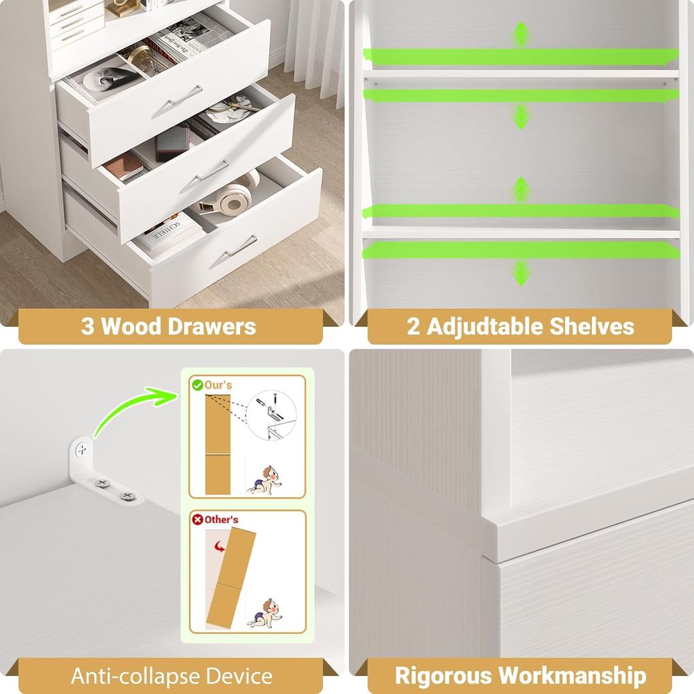 Libreria in Legno Bianco a 6 R - Home Office With Bookshelves recensione e prezzo