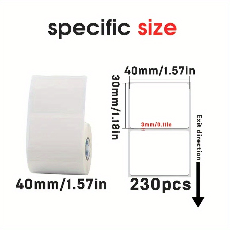 6 rotoli 40x30mm carta per eti - Label Maker Machine recensione e prezzo
